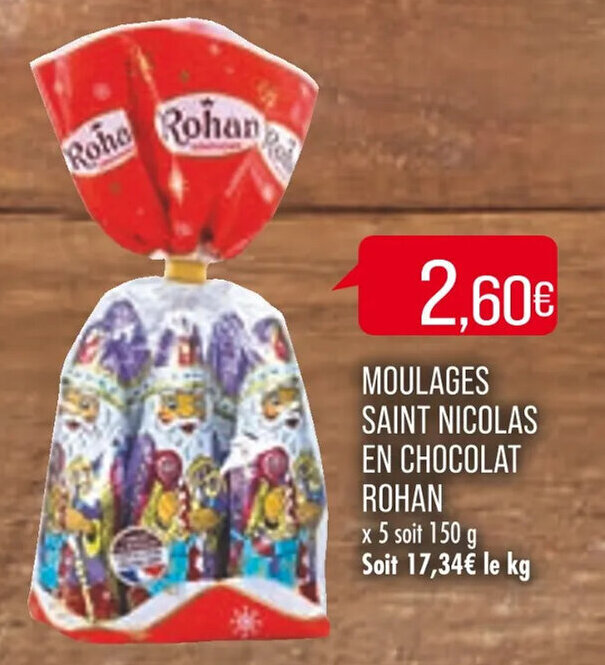 Promo Moulages Saint Nicolas En Chocolat Rohan Chez Match