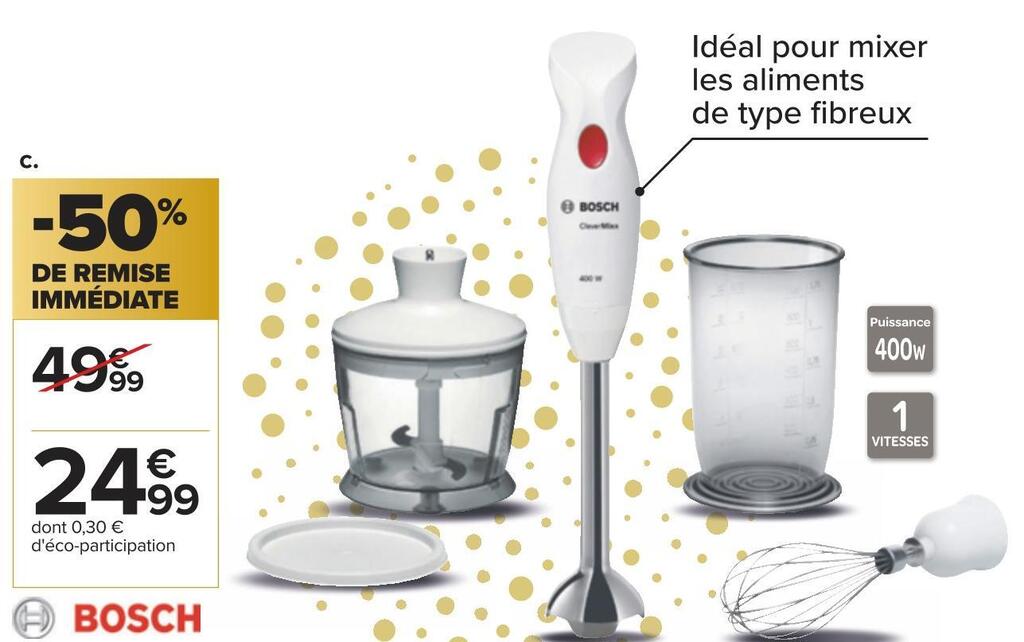 Promo Bosch Mixeur Plongeant Chez Carrefour