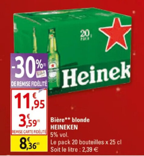 Promo Bi Re Blonde Heineken Chez Diagonal