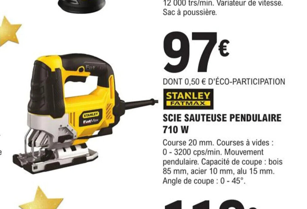 Promo Scie Sauteuse Pendulaire 710w Chez E Leclerc Brico