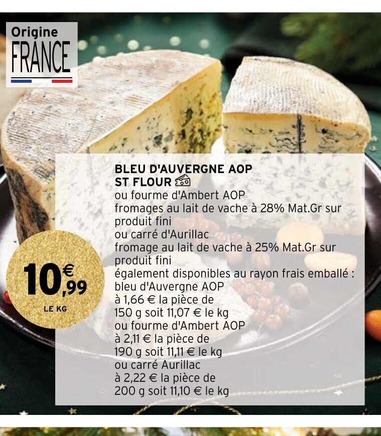 Promo Bleu D Auvergne Aop St Flour Chez Intermarch