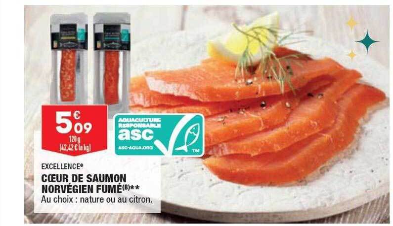 Promo C Ur De Saumon Norv Gien Fum Excellence Chez Aldi