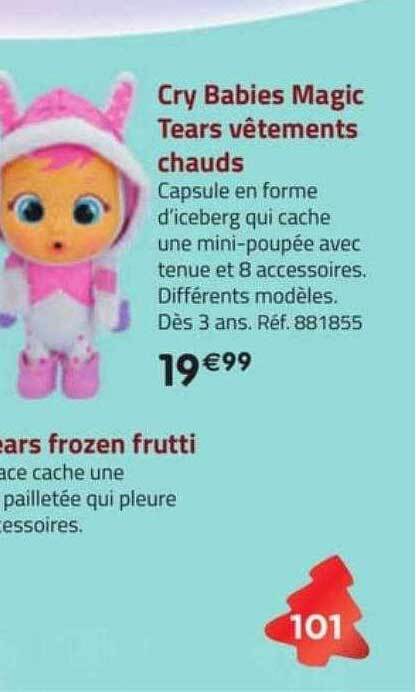 Promo Cry babies magic tears vêtements chauds chez La Grande Récré