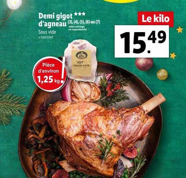 Promo Demi Gigot D Agneau Chez Lidl