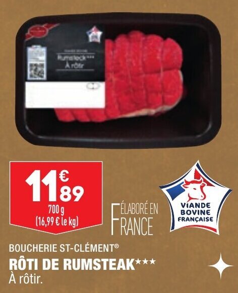 Promo Rôti de rumsteak chez ALDI