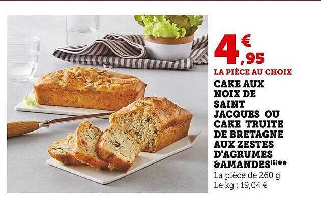 Promo Cake Aux Noix De Saint Jacques Ou Cake Truite De Bretagne Aux