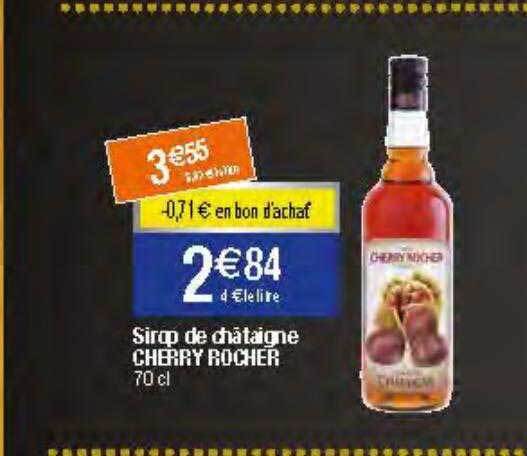 Promo Sirop de châtaigne cherry rocher chez Migros