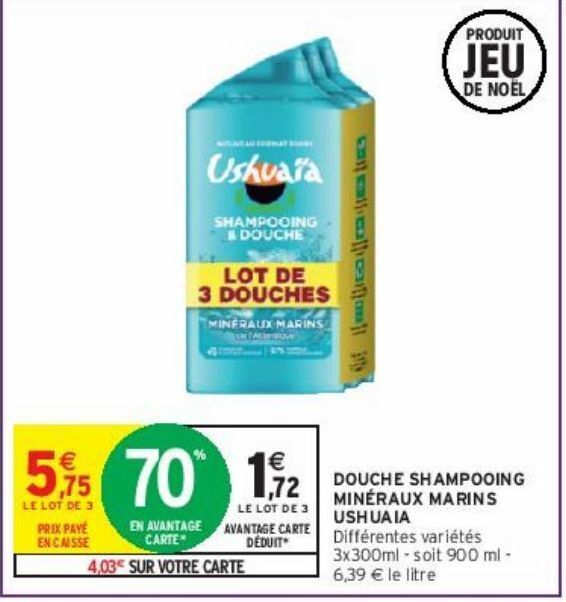 Promo Douche Shampooing Min Raux Marins Ushuaia Chez Intermarch Express