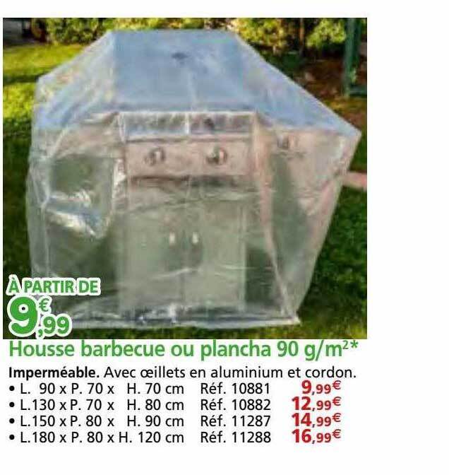 Promo Housse barbecue ou plancha 90 g m² chez Provence Outillage