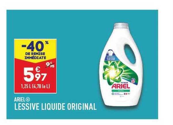 Promo Lessive Liquide Original Ariel Chez Aldi