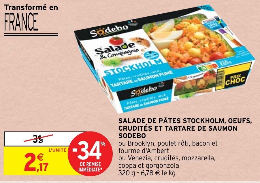 Promo Salade de pâtes stockholm chez Intermarché Hyper