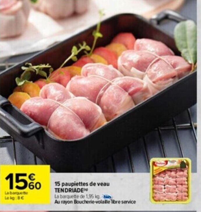 Promo Paupiettes De Veau Tendriade Chez Carrefour