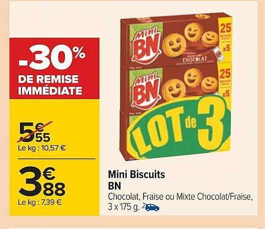 Promo Mini Biscuits Bn Chez Carrefour