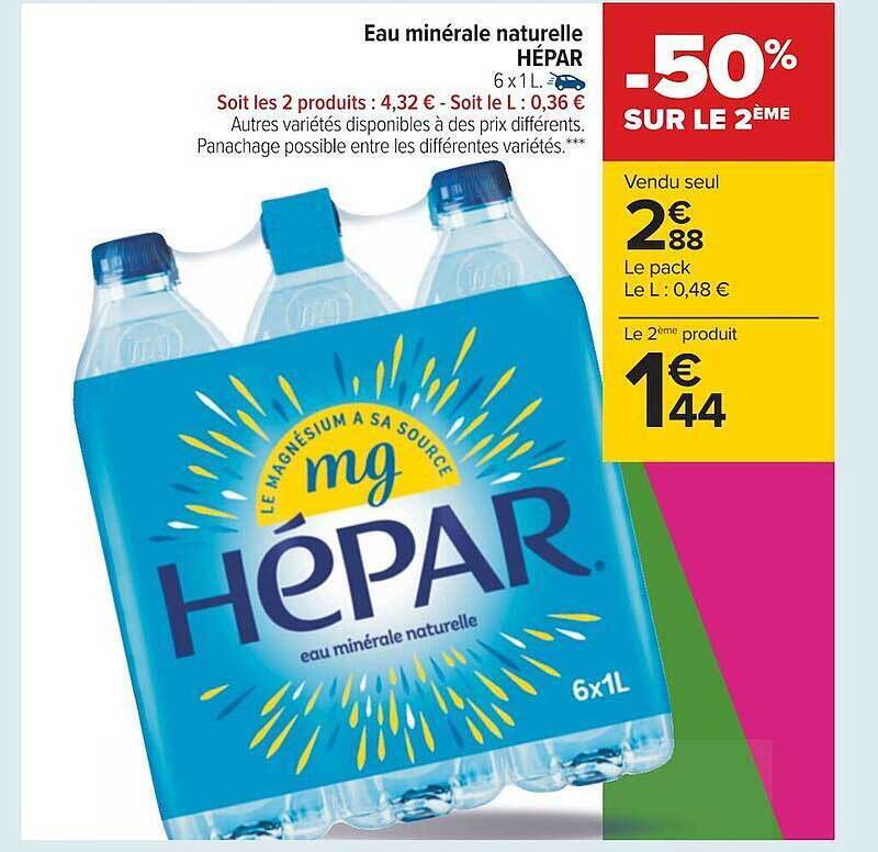 Promo Eau Min Rale Naturelle H Par Chez Carrefour