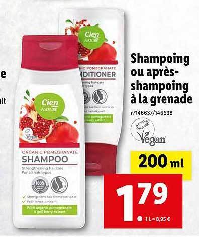 Promo Shampoing Ou Apr S Shampoing La Grenade Chez Lidl