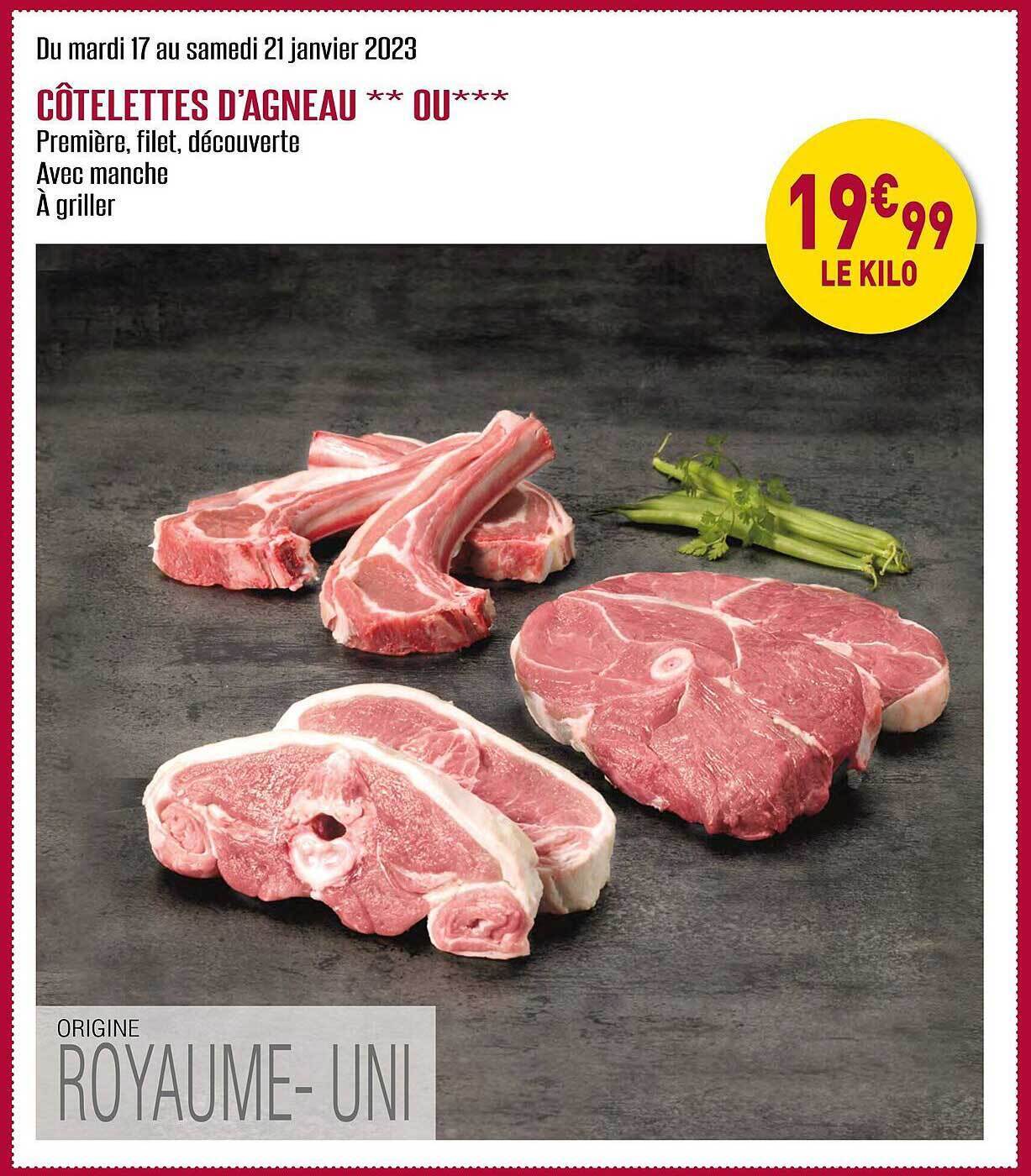 Promo Côtelettes d agnau ou chez Carrefour Contact