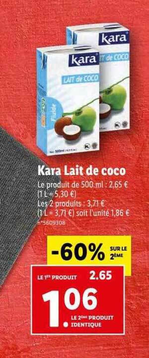 Promo Kara Lait De Coco Chez Lidl