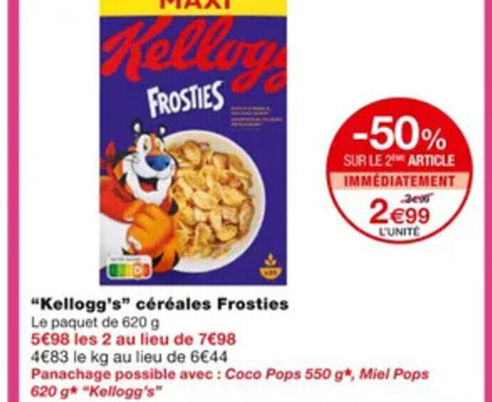 Promo Kellogg S C R Ales Frosties Chez Monoprix