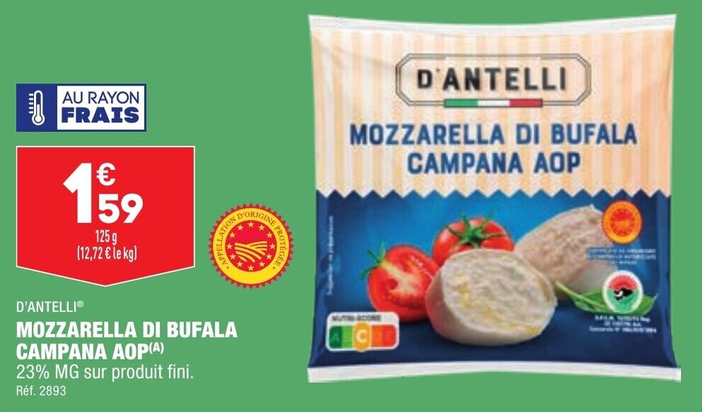 Promo Mozzarella Di Bufala Campana Aop D ANTELLI Chez ALDI