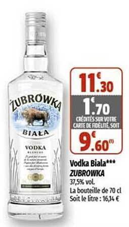 Promo Vodka biala zubrowka chez Coccinelle Supermarché