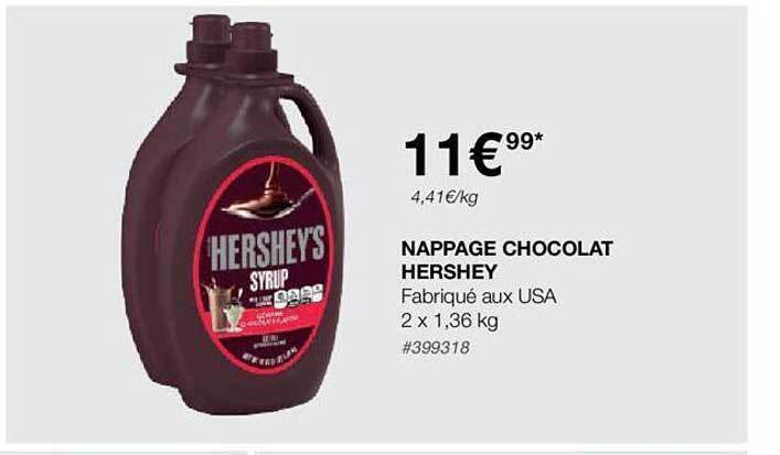 Promo Nappage Chocolat Hershey Chez Costco