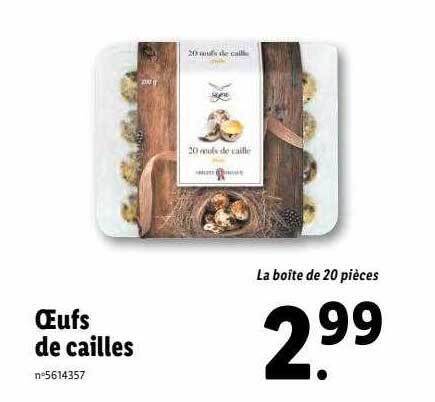 Promo Œufs de cailles chez Lidl