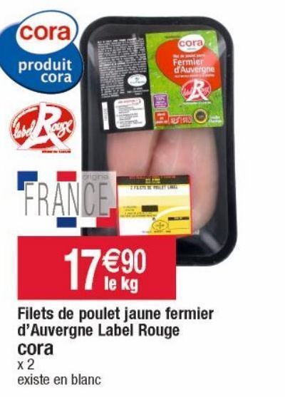 Promo Filets De Poulet Jaune Fermier D Auvergne Label Rouge Cora Chez Cora