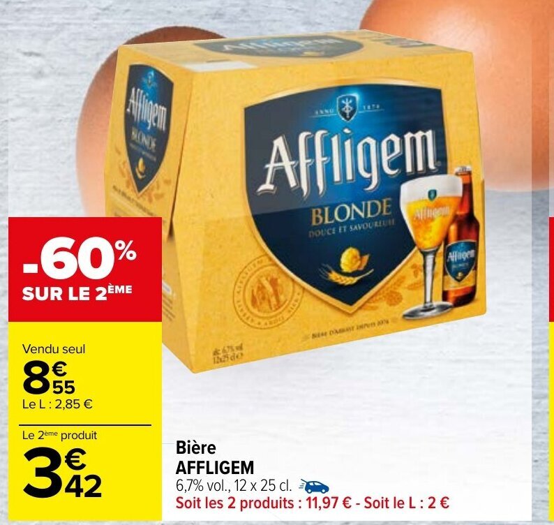 Promo Bi Re Affligem Chez Carrefour Market