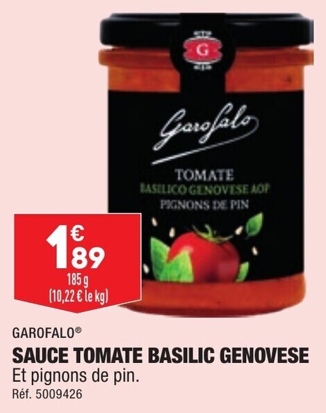 Promo Sauce Tomate Basilic Genovese Chez Aldi