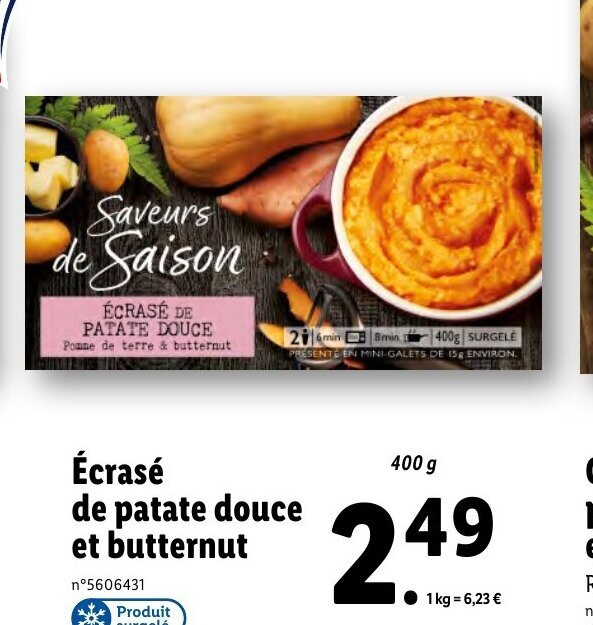 Promo Cras De Patate Douce Et Butternut Chez Lidl