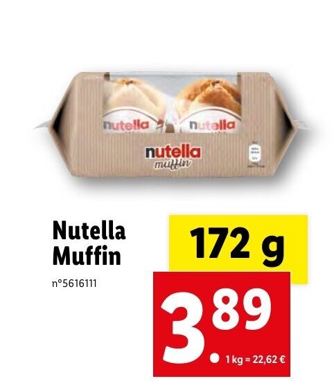 Promo Nutella Muffin Chez Lidl