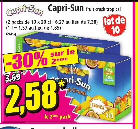 Promo Capri Sun Chez Norma