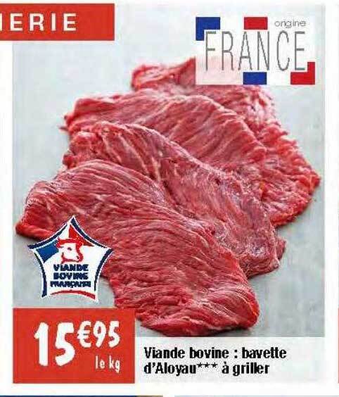 Promo Viande bovine bavette d aloyau à griller chez Migros