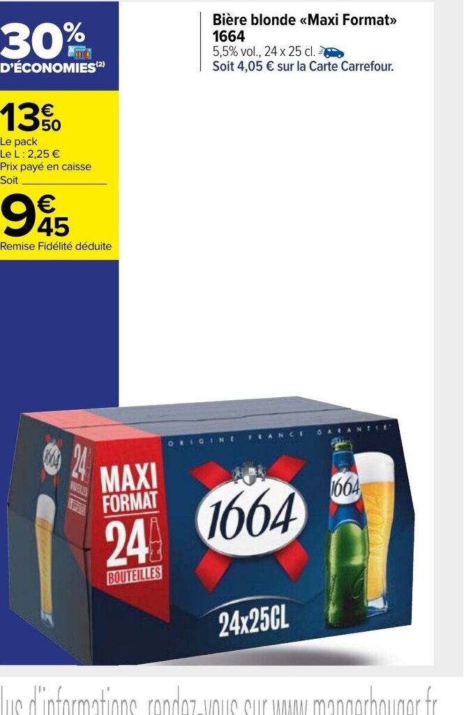 Promo Biere Blonde Maxi Format Chez Carrefour