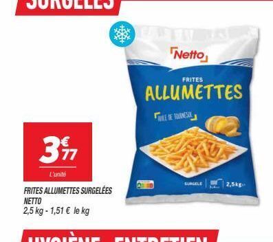 Promo Frites allumettes surgelées netto chez Netto