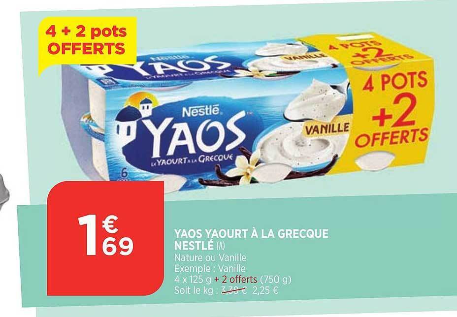 Promo Yaos Yaourt La Grecque Nestl Chez Maximarch