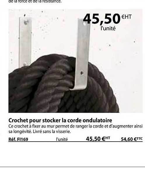 Promo Crochet Pour Stocker La Corde Ondulatoire Chez Casal Sport