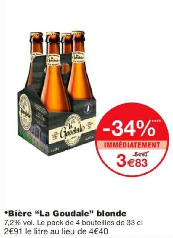 Promo Bi Re La Goudale Blonde Chez Monoprix