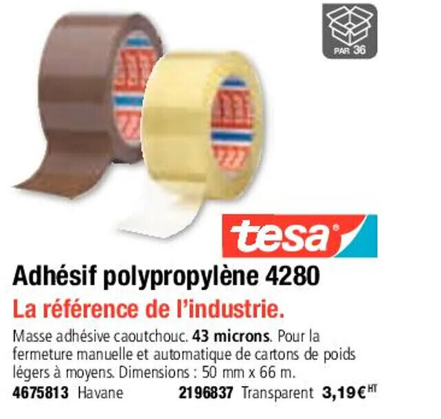 Promo Adhésif polypropylène 4280 chez Plein ciel