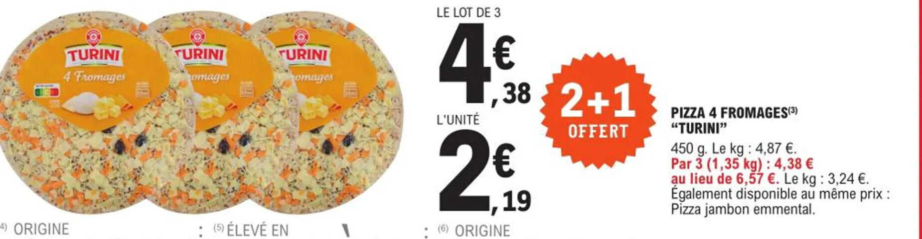 Promo Pizza 4 Fromages Turini Chez E Leclerc Express