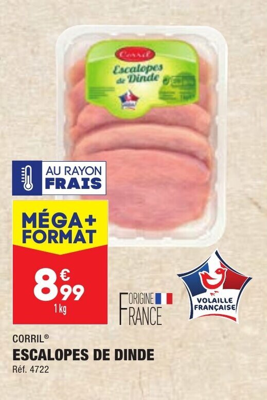 Promo Escalopes De Dinde Corril Chez Aldi