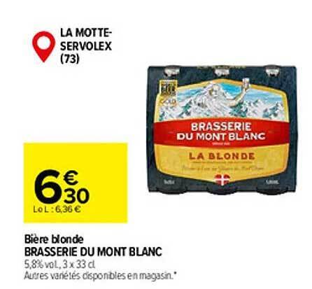 Promo Bi Re Blonde Brasserie Du Mont Blanc Chez Carrefour