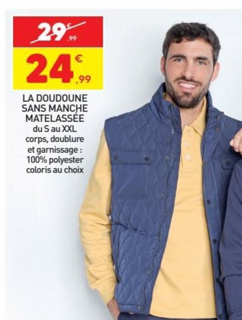 Promo La Doudoune Sans Manche Matelass E Chez Stokomani