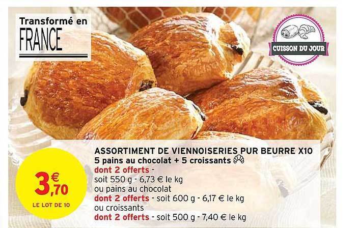 Promo Assortiment De Viennoiseries Pur Beurre X Chez Intermarch