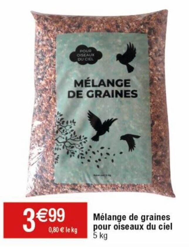 Promo Melange De Graines Pour Oiseaux Du Ciel Chez Cora