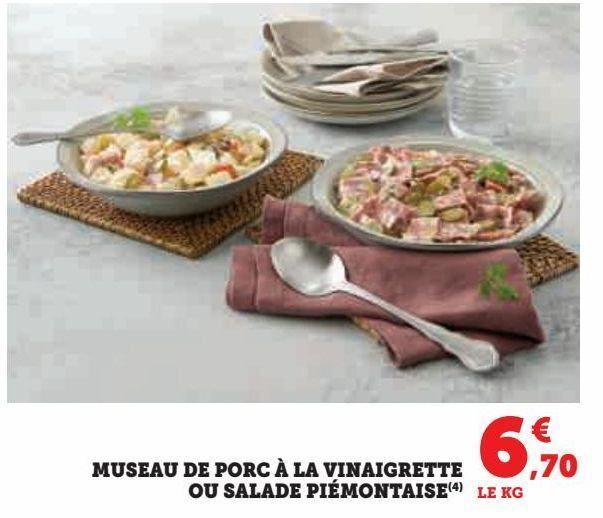 Promo Museau de porc à la vinaigrette ou salade piémontaise chez Hyper U