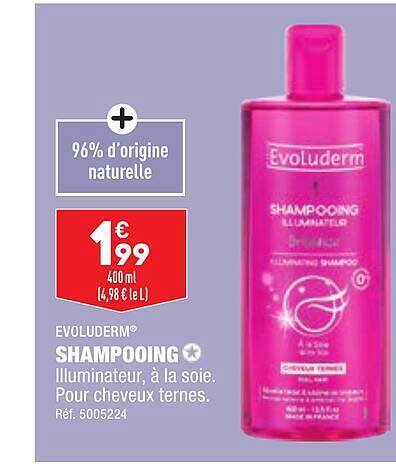 Promo Shampooing Evoluderm Chez Aldi