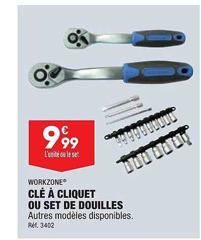 Promo Clé à cliquet ou set de douilles workzone chez ALDI