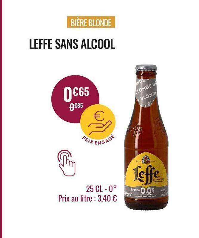 Promo Bière blonde leffe sans alcool chez Nicolas