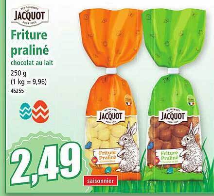 Promo Friture praliné chocolat au lait jacquot chez Norma